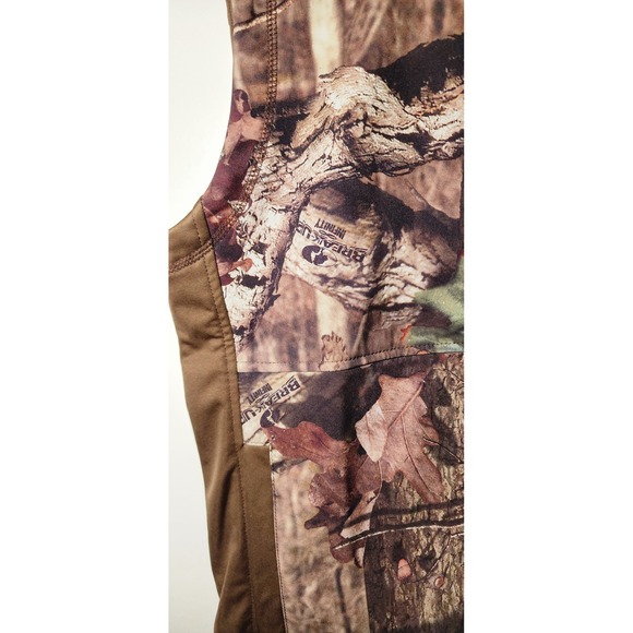 Mossy Oak Break-Up Infinity Camo Fleece Lined Zip Vest Mens Small Brown Hunting - Picture 3 of 7
